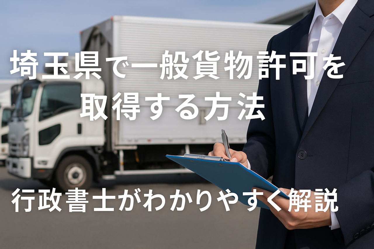 埼玉県で一般貨物許可を取得する方法